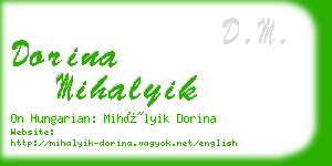 dorina mihalyik business card